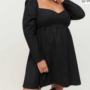 Reformation Kenzi Black Mini Dress